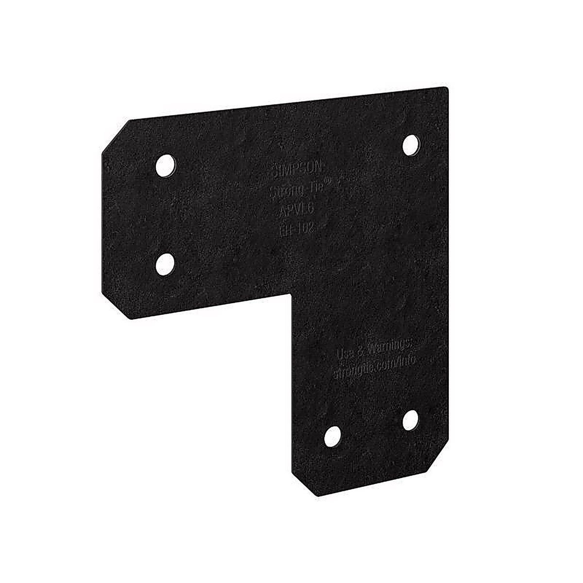 Simpson Strong-Tie - APVL6 - Outdoor Accents 10.5 In. H X 10.5 In. W X 5 In. D Black Steel Inside L Strap Brac
