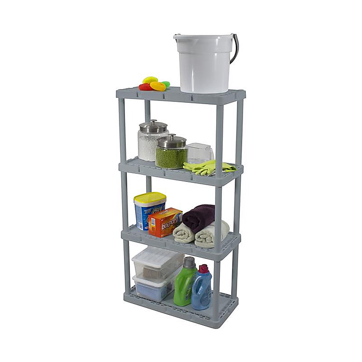 Gracious Living - 91081-1C - 48 In. H X 24 In. W X 12 In. D Plastic 4-Tier Shelving Unit