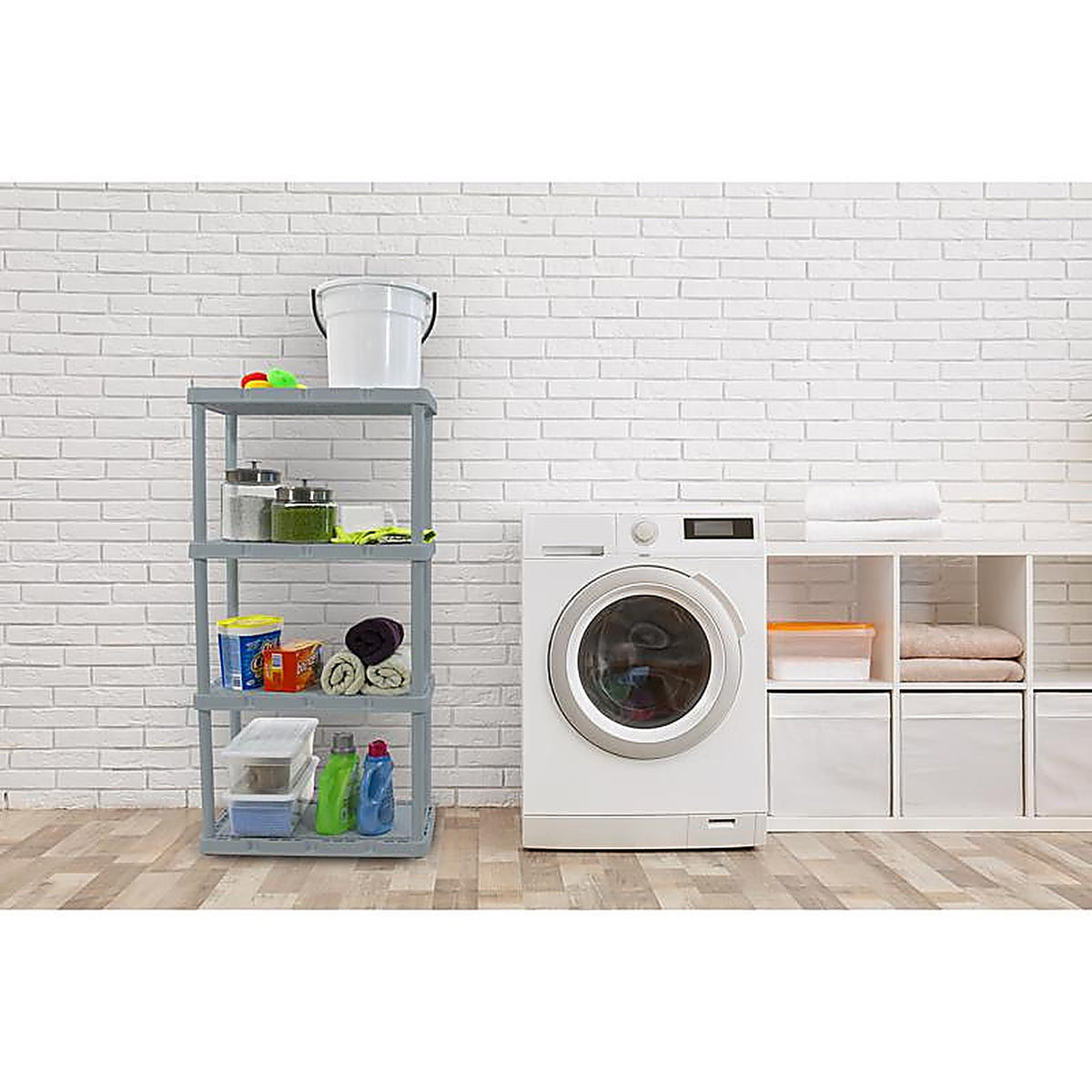 Gracious Living - 91081-1C - 48 In. H X 24 In. W X 12 In. D Plastic 4-Tier Shelving Unit