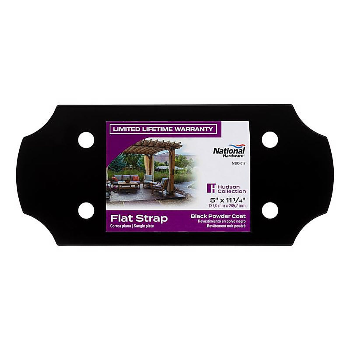 National Hardware N800-017 Hartley 5 in. W X 11-1/4 in. L Storm Shine Steel Flat Strap