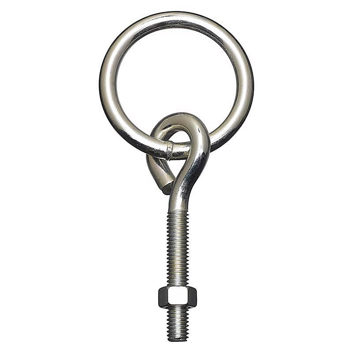 National Hardware N220-624 Small Zinc-Plated Silver Steel 3-3/4 in. L Ring with Eye Bolt 160 lb 1 pk