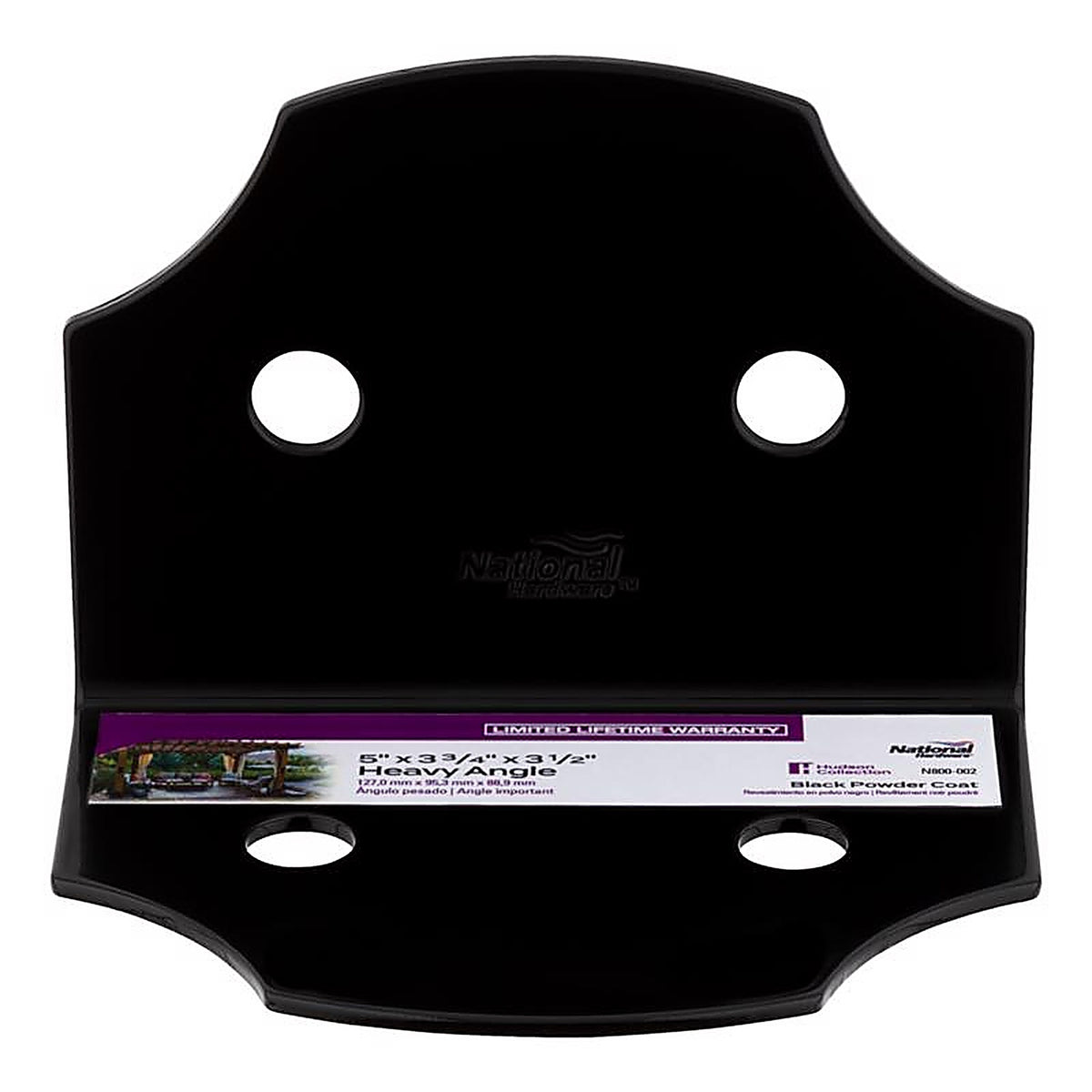National Hardware N800-002 Hartley 3.5 in. H X 5 in. W X 3.5 in. D Black Steel Flat Corner Brace