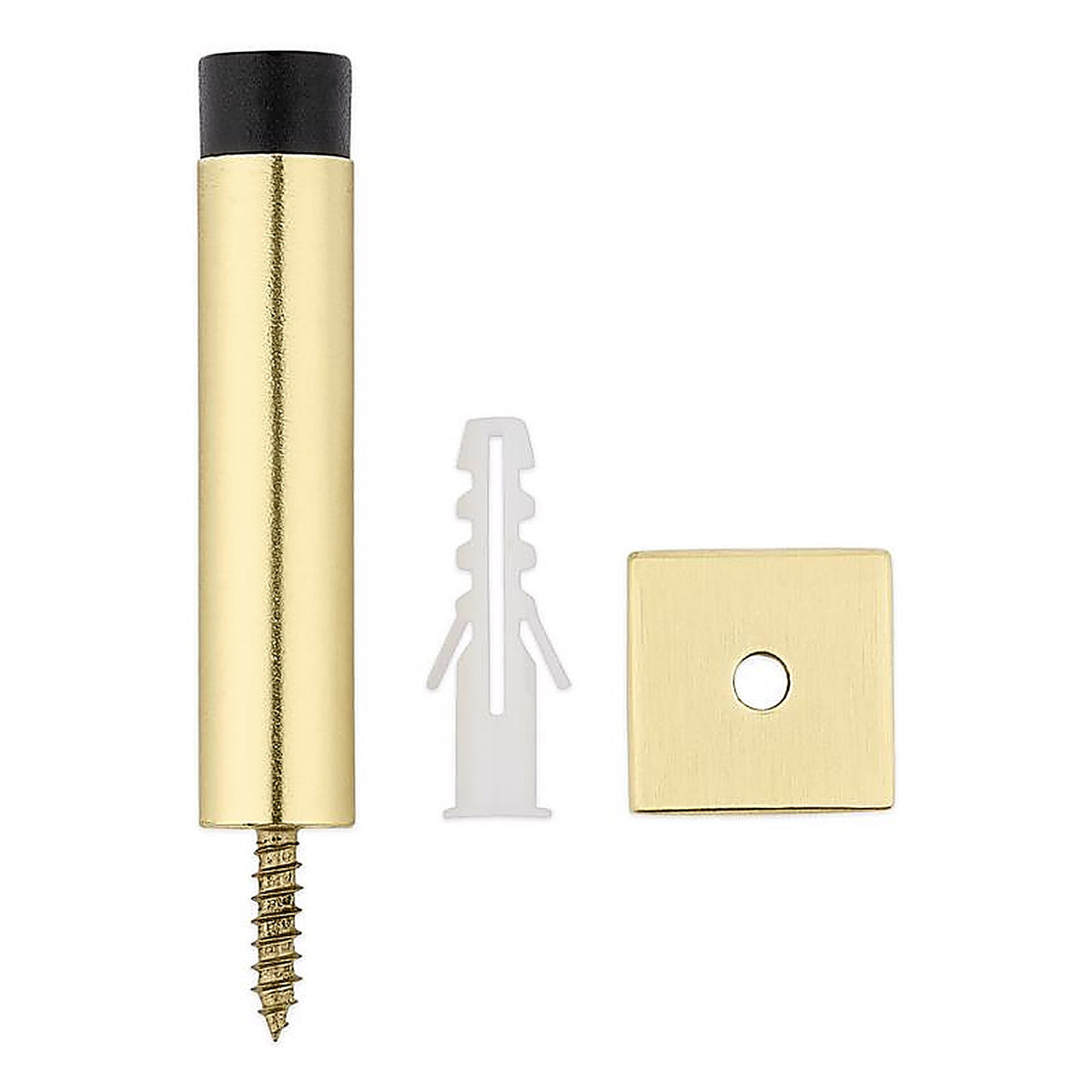 National Hardware N830-528 Reed 1 in. W X 3 in. L Aluminum Brushed Gold Door Stop Mounts to door and wall