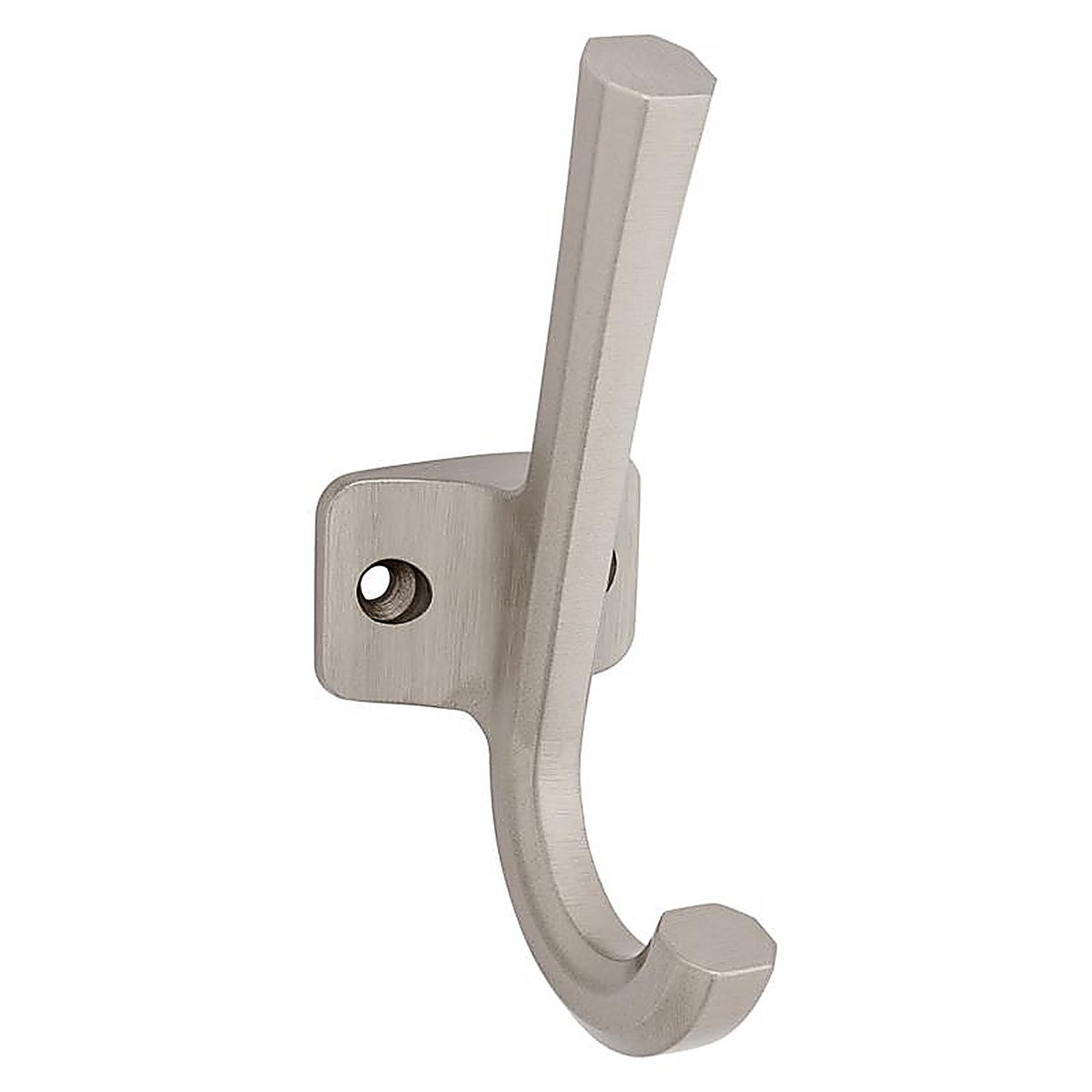 National Hardware N337-913 Powell Medium Satin Nickel Silver Aluminum 4-15/16 in. L Angled Hook 60 lb 1 pk