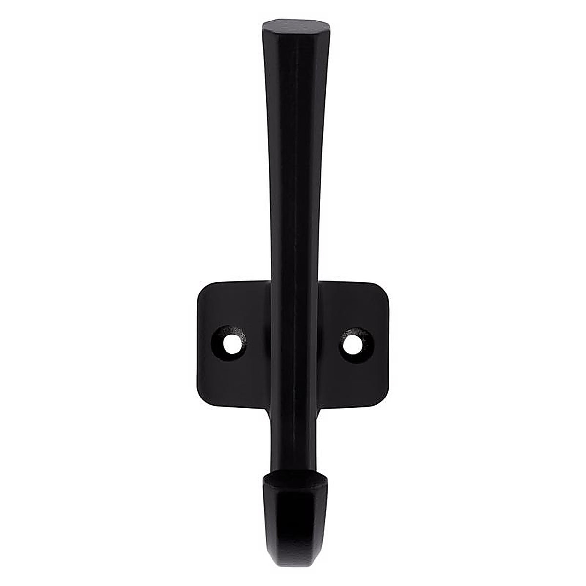 National Hardware N337-912 Powell Medium Matte Black Black Aluminum 4-15/16 in. L Angled Hook 60 lb 1 pk