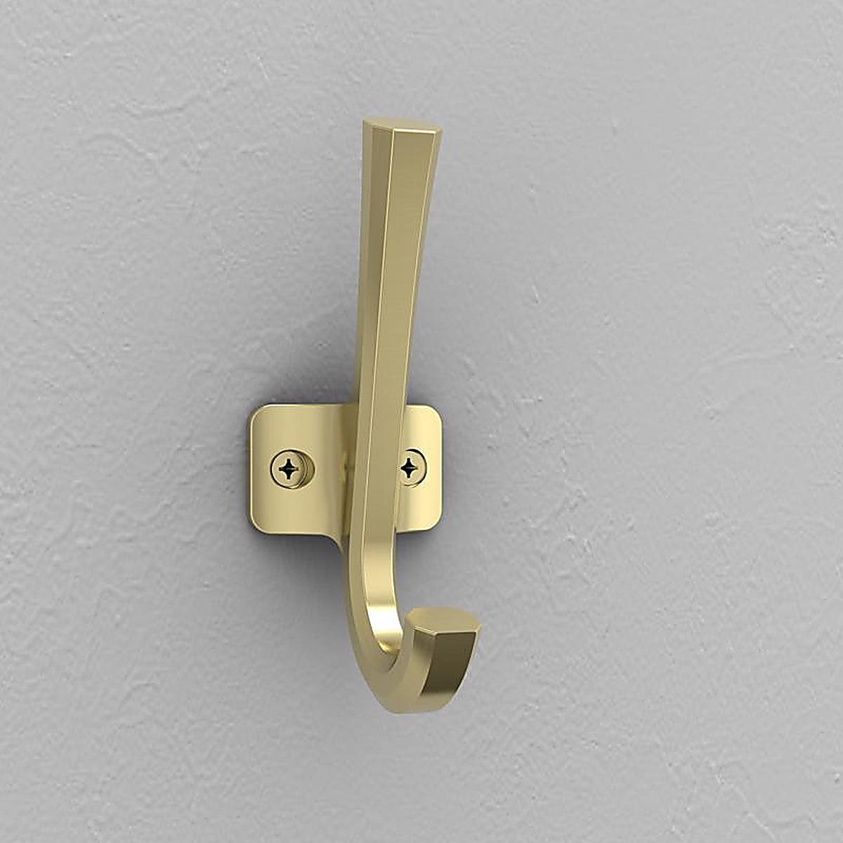 National Hardware N337-914 Powell Medium Brushed Gold Aluminum 4-15/16 in. L Angled Hook 60 lb 1 pk