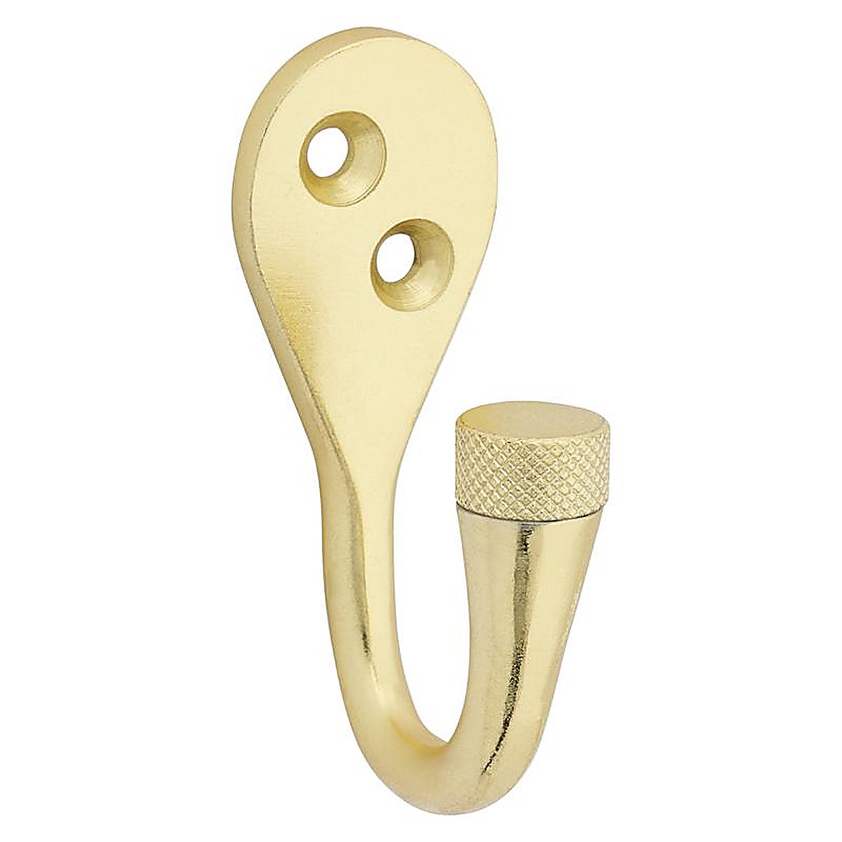 National Hardware N337-911 Powell Medium Brushed Gold Aluminum 2-5/8 in. L Knurled Hook 60 lb 1 pk