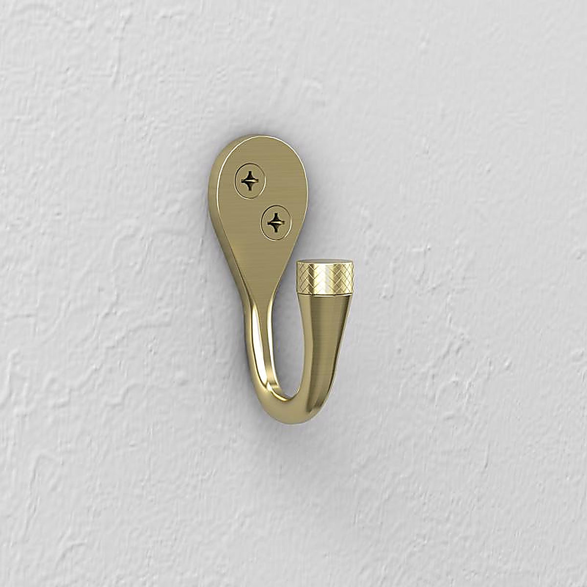National Hardware N337-911 Powell Medium Brushed Gold Aluminum 2-5/8 in. L Knurled Hook 60 lb 1 pk