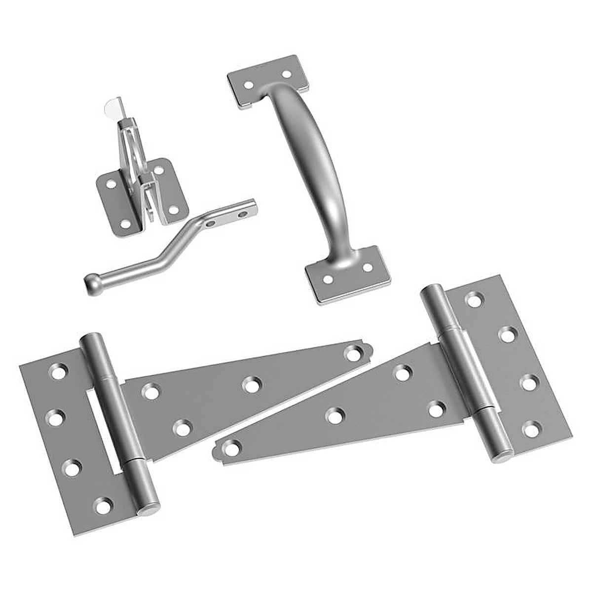 National Hardware N166-008 Galvanized Silver Steel T-Hinge Gate Kit 1 pk