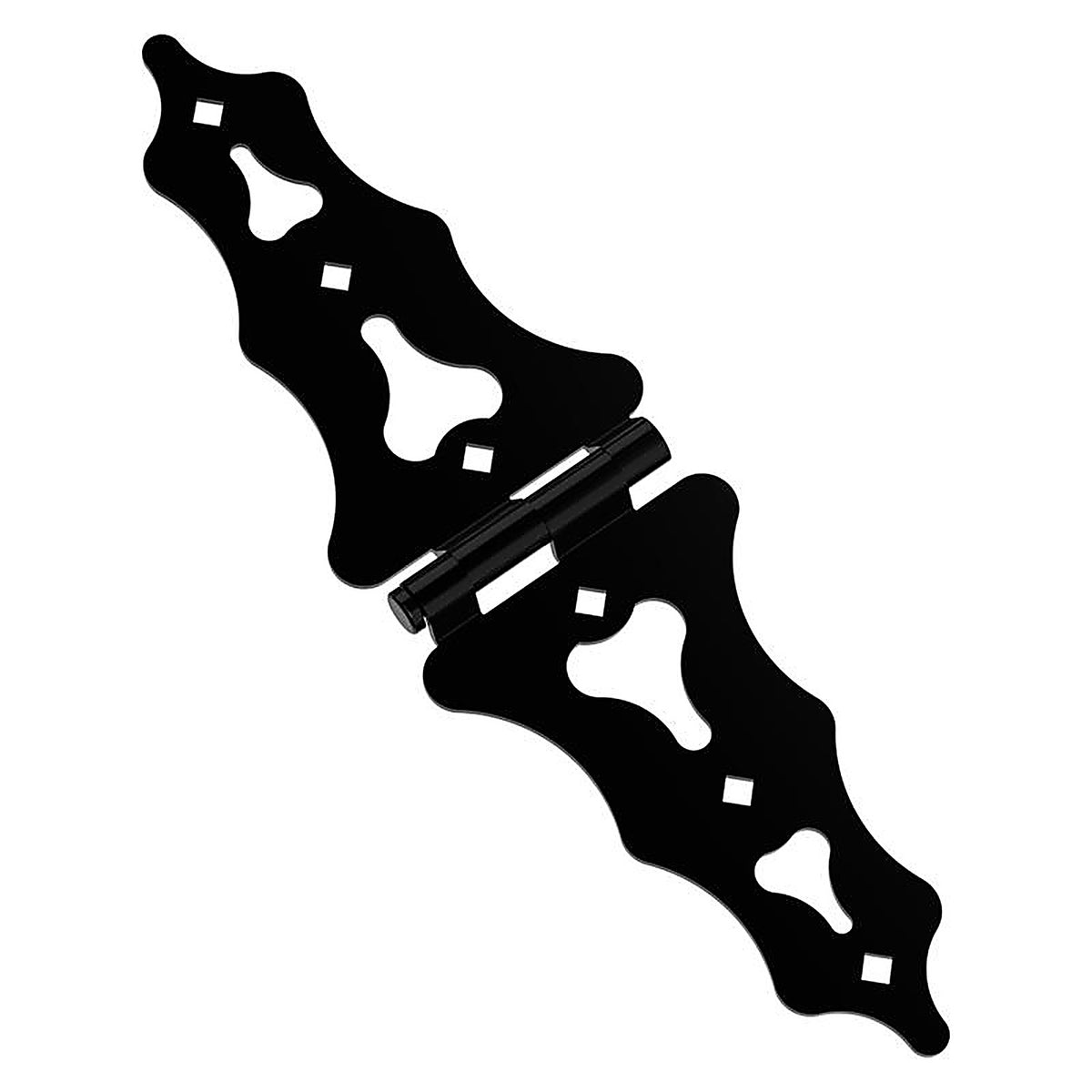 National Hardware N166-011 11.84 in. L Black Steel Ornamental Strap Hinge 1 pk