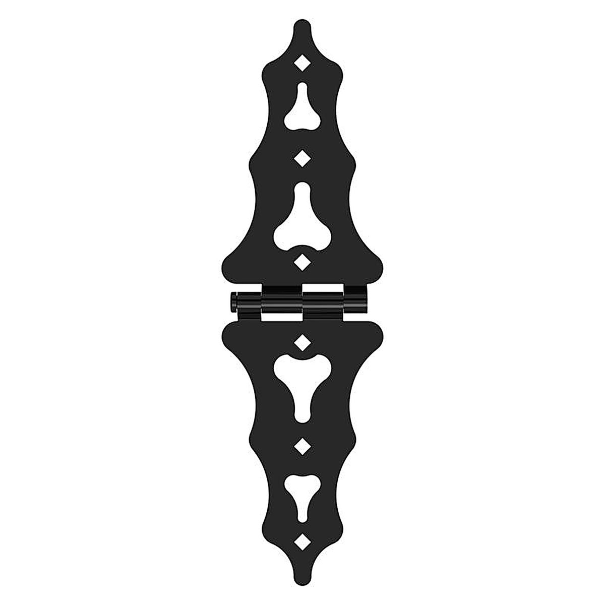 National Hardware N166-011 11.84 in. L Black Steel Ornamental Strap Hinge 1 pk