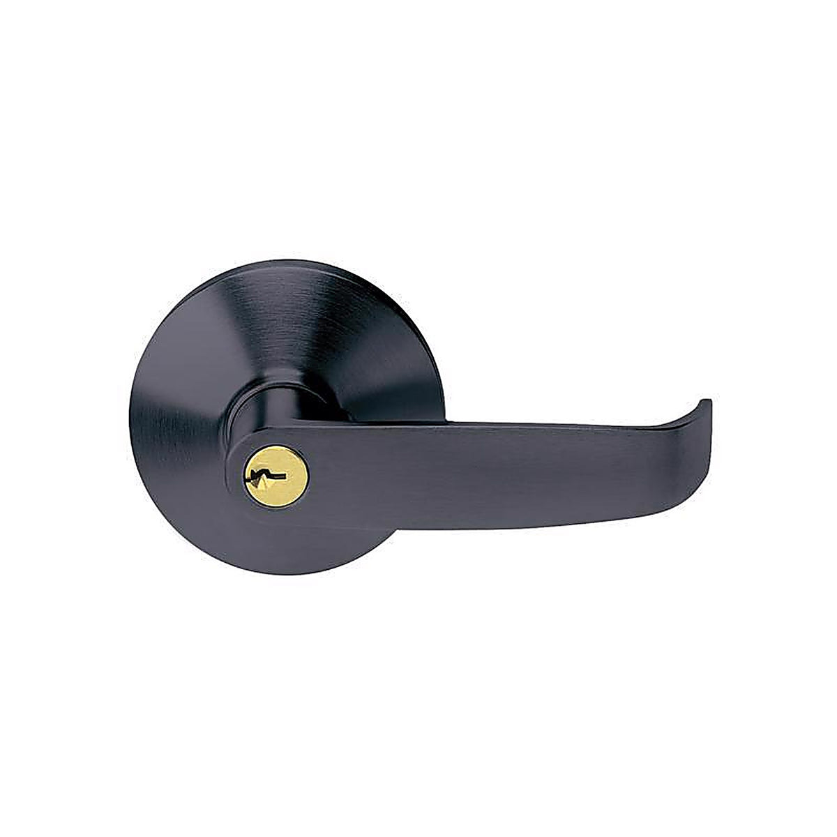 Tell Manufacturing EX100477 Matte Black Keyed Entry Lever 2 in.