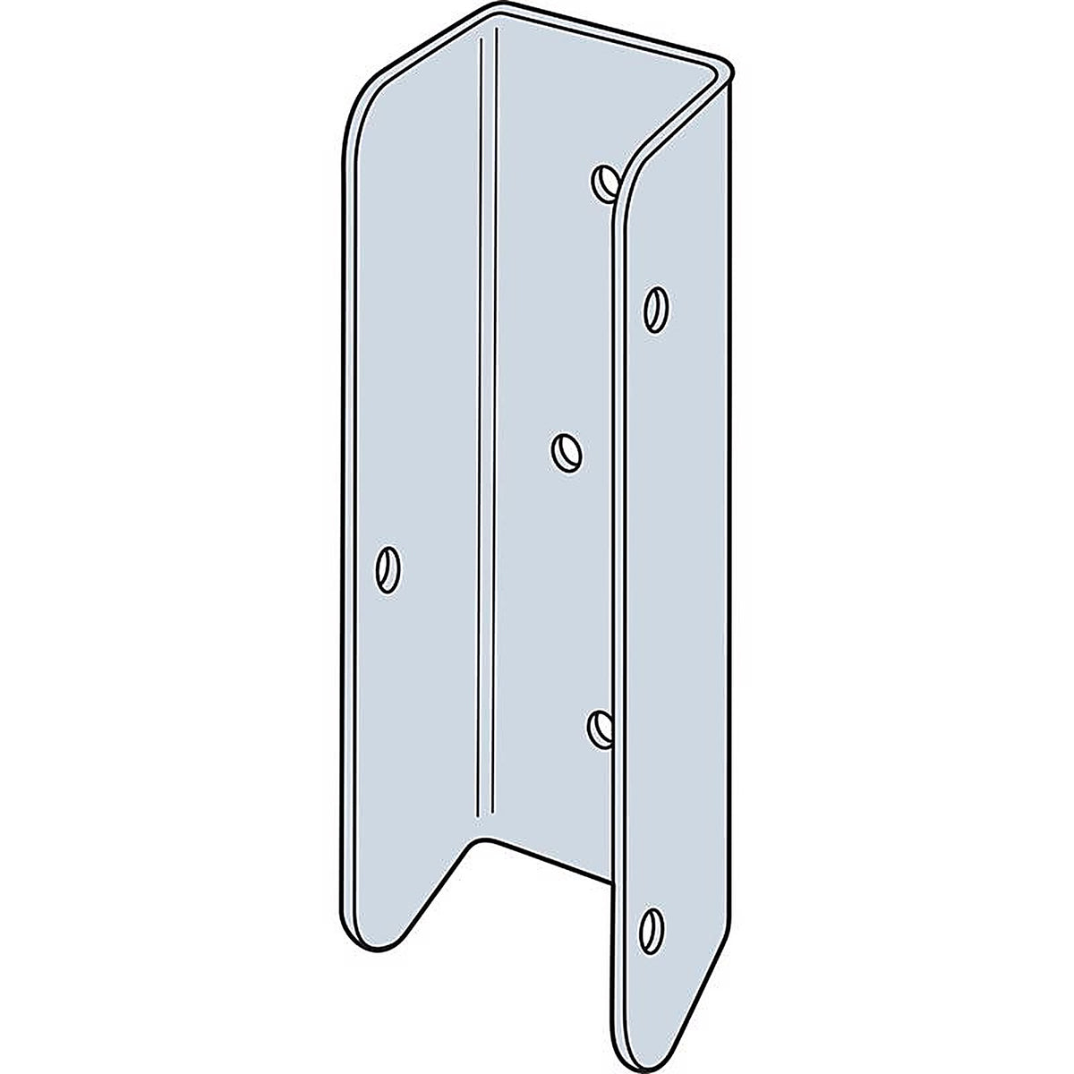 Simpson Strong-Tie - FB26 - Zinc Galvanized, G90 Silver Steel Fence Bracket 18 Ga. 5 In. L
