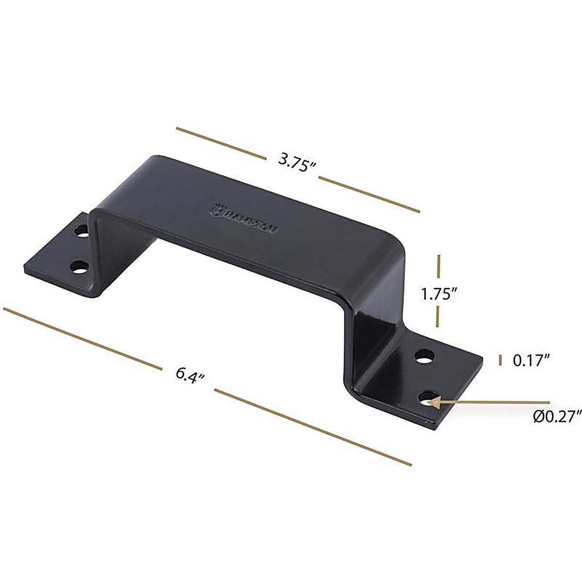 Hampton 02-3402-013 Black Steel Bracket 6-13/32 in. L