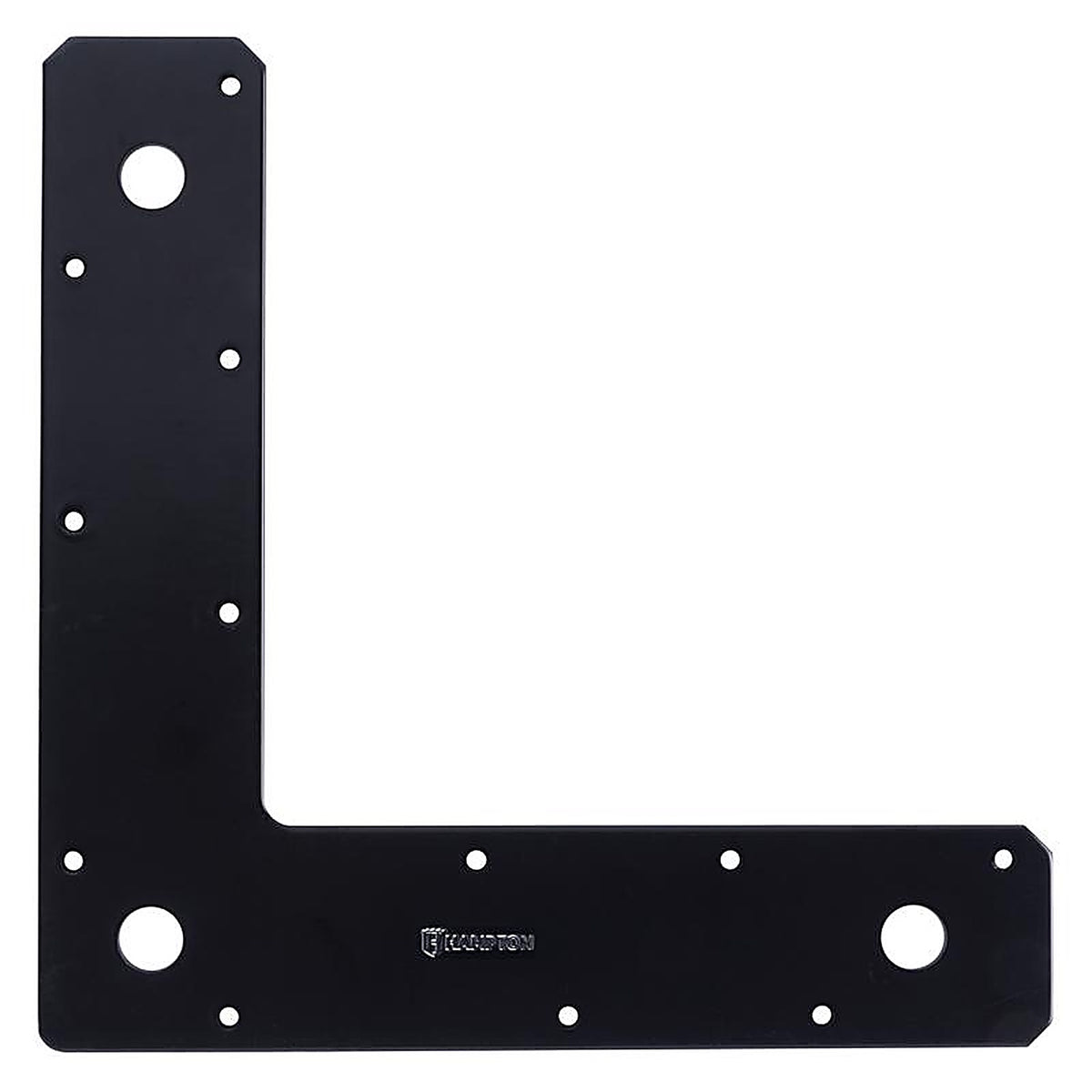 Hampton 02-3411-401 1/8 in. H X 9 in. W X 2 in. D Black Steel Corner Plate