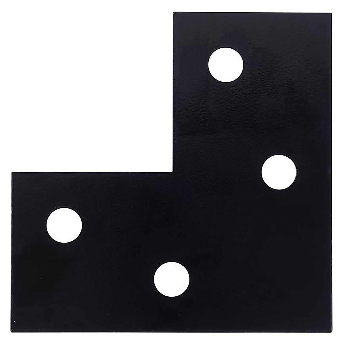 Hampton 02-3411-410 6 in. H X 6 in. W X 1/8 in. D Black Steel Corner Plate