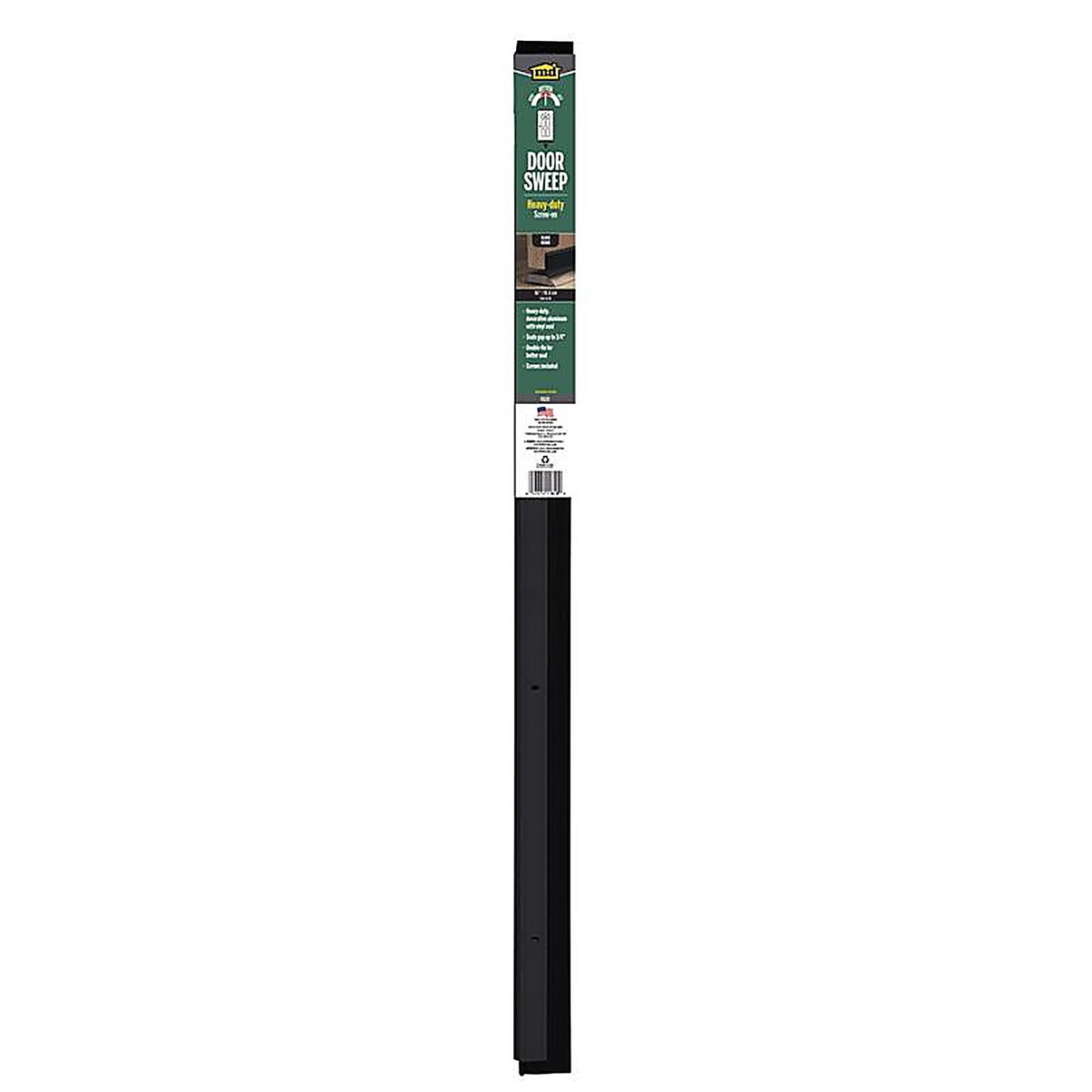 M-D 11820 Black Aluminum/Vinyl Sweep For Doors 36 in. L X 0.25 in.
