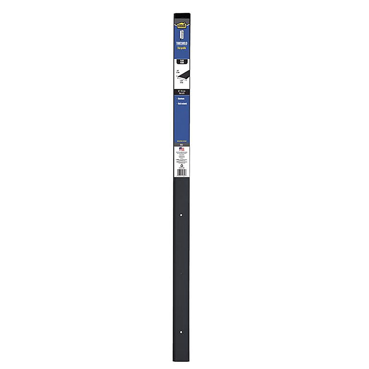 M-D 11822 0.19 in. H X 1.75 in. W X 36 in. L Mill Aluminum Flat Top Threshold Black