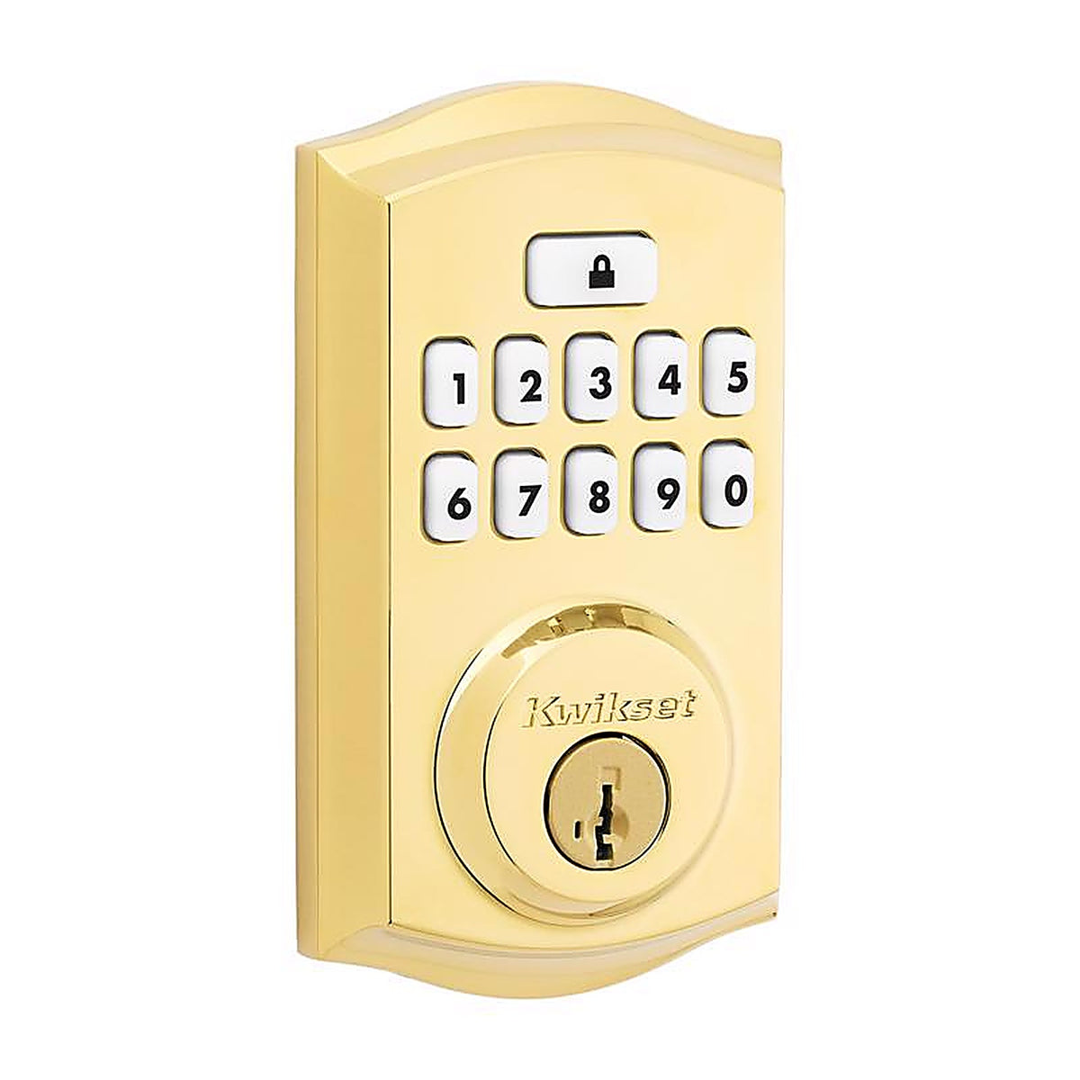 Kwikset - 992600-001 - Smartcode Polished Brass Metal Electronic Deadbolt