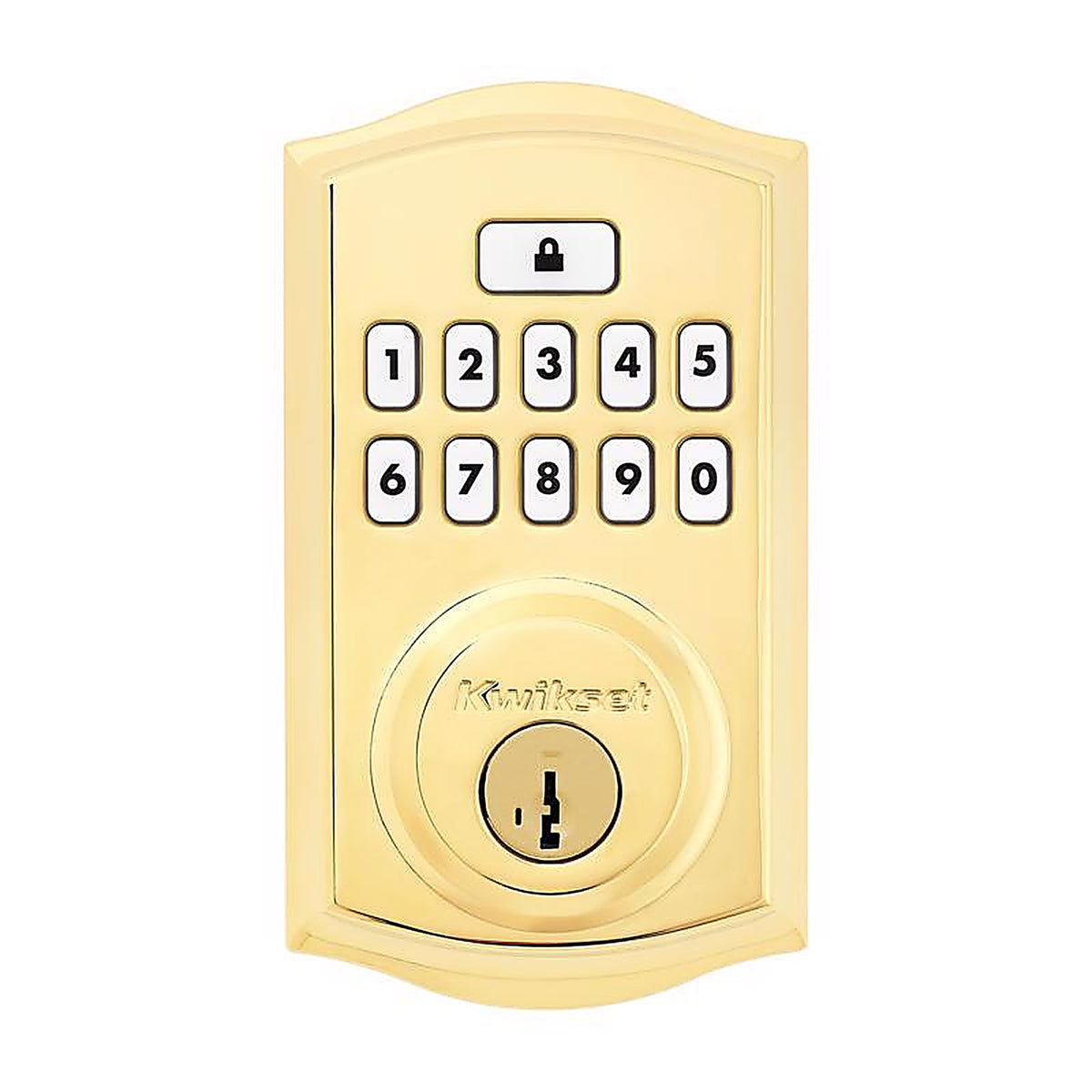 Kwikset - 992600-001 - Smartcode Polished Brass Metal Electronic Deadbolt