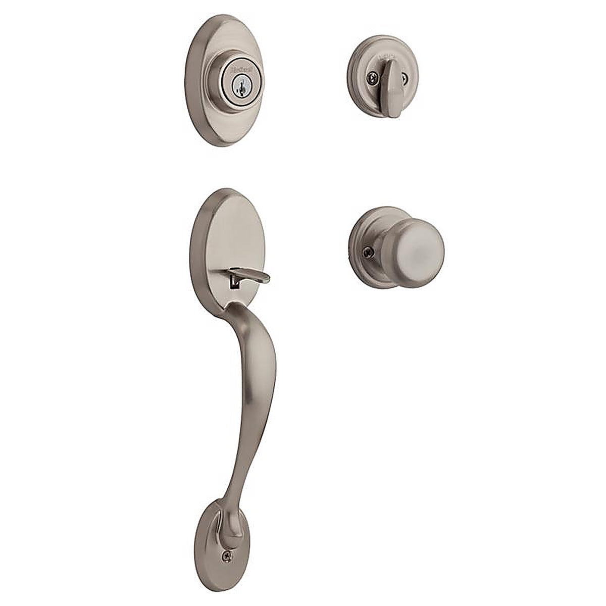Kwikset - 98001-369 - Chelsea Satin Nickel Entry Handleset 1-3/4 In.
