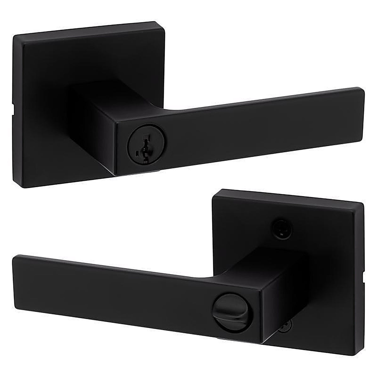 Kwikset - 97402-912 - Singapore Contemporary Matte Black Entry Door Knob 1-3/4 In.
