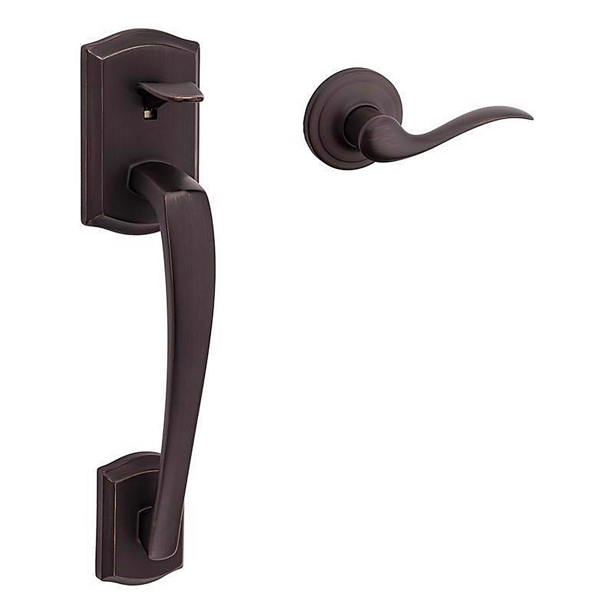 Kwikset - 98150-014 - Prescott Venetian Bronze Entry Handleset 1-3/4 In.
