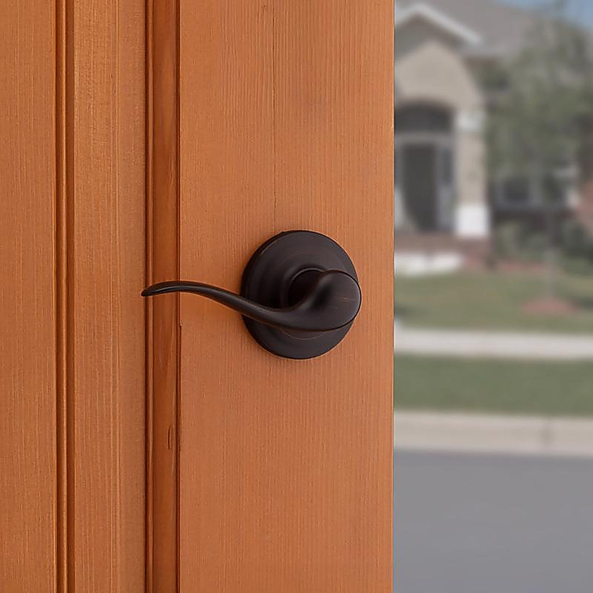 Kwikset - 98150-014 - Prescott Venetian Bronze Entry Handleset 1-3/4 In.