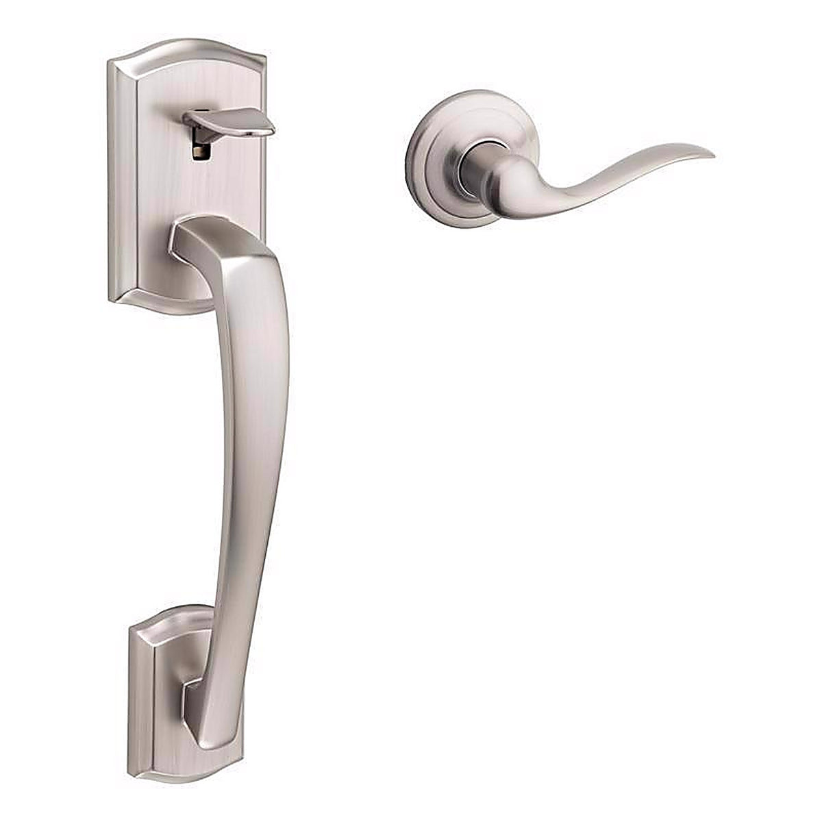 Kwikset - 98150-013 - Prescott Satin Nickel Entry Handleset 1-3/4 In.