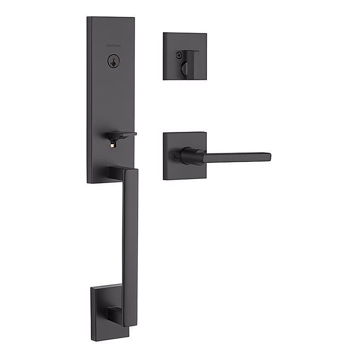 Kwikset - 98180-015 - Matte Black Entry Handleset Kw1 1-3/4 In.