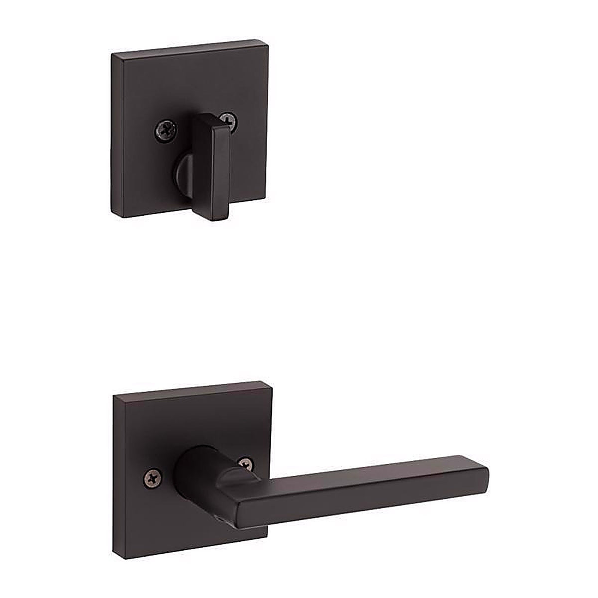 Kwikset - 98180-015 - Matte Black Entry Handleset Kw1 1-3/4 In.