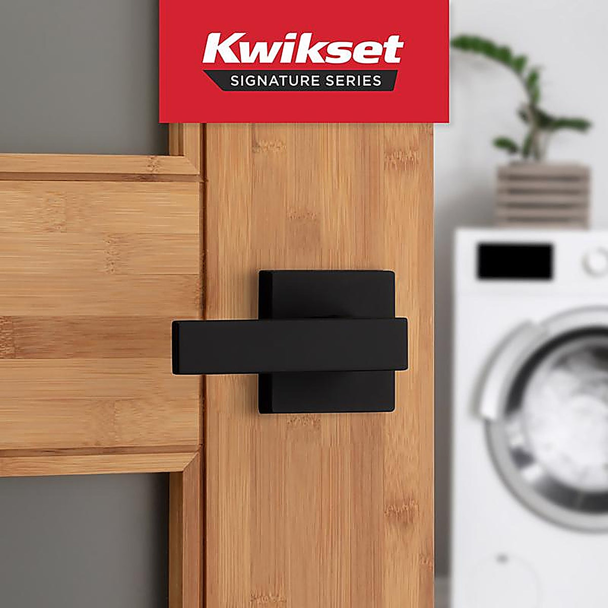 Kwikset - 97200-899 - Singapore Matte Black Passage Lever 1-3/4 In.
