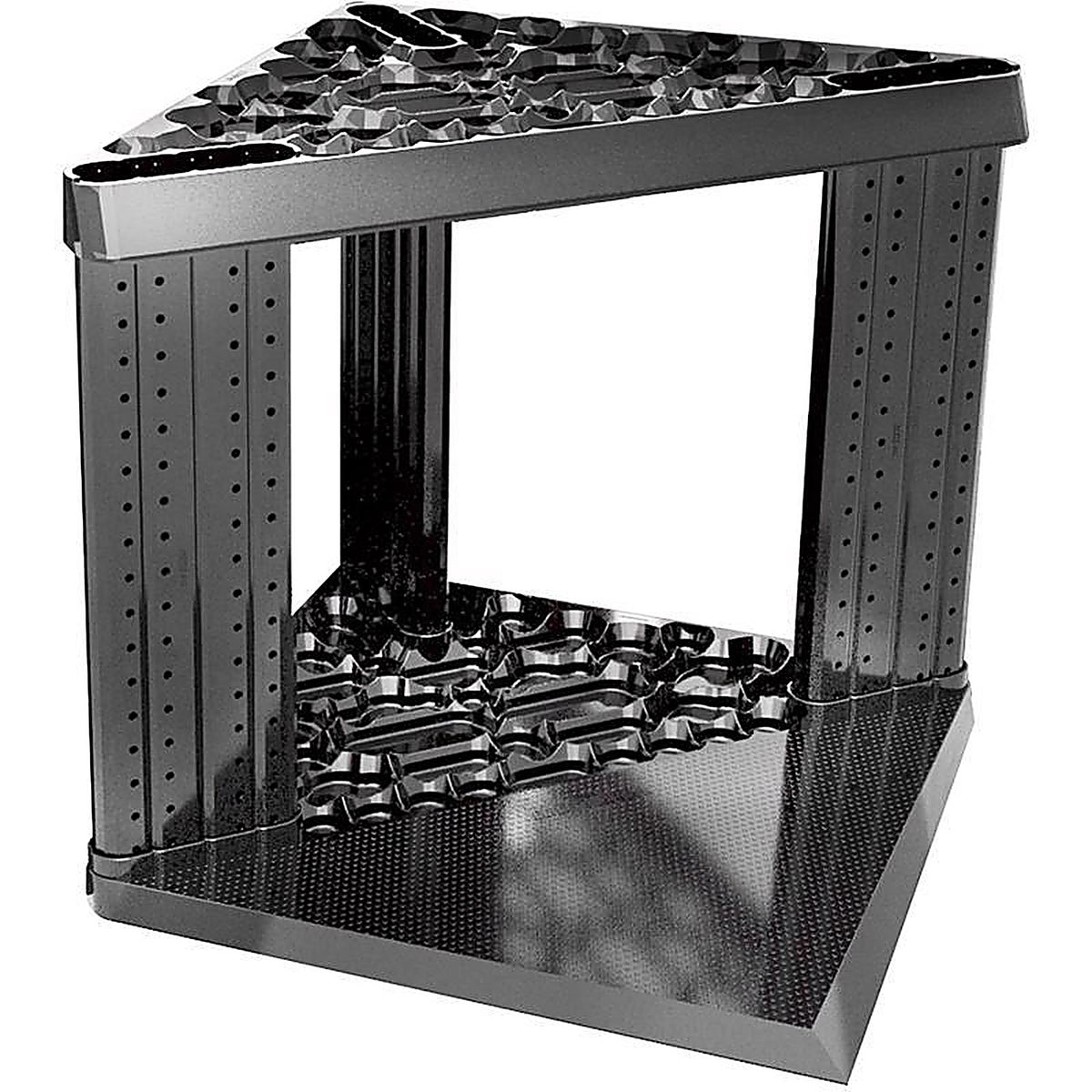 Peer Basics - 40895 - 21.25 In. H X 21 In. W X 21 In. D Black Plastic Corner Tool Tower