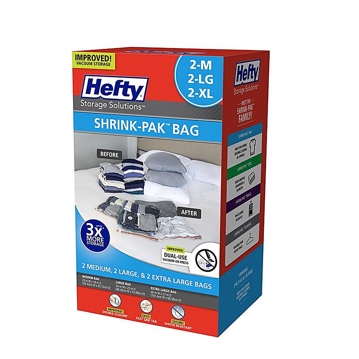 Hefty - HFT-7052463-2 - Shrink-Pak Clear Vaccum Storage Bag