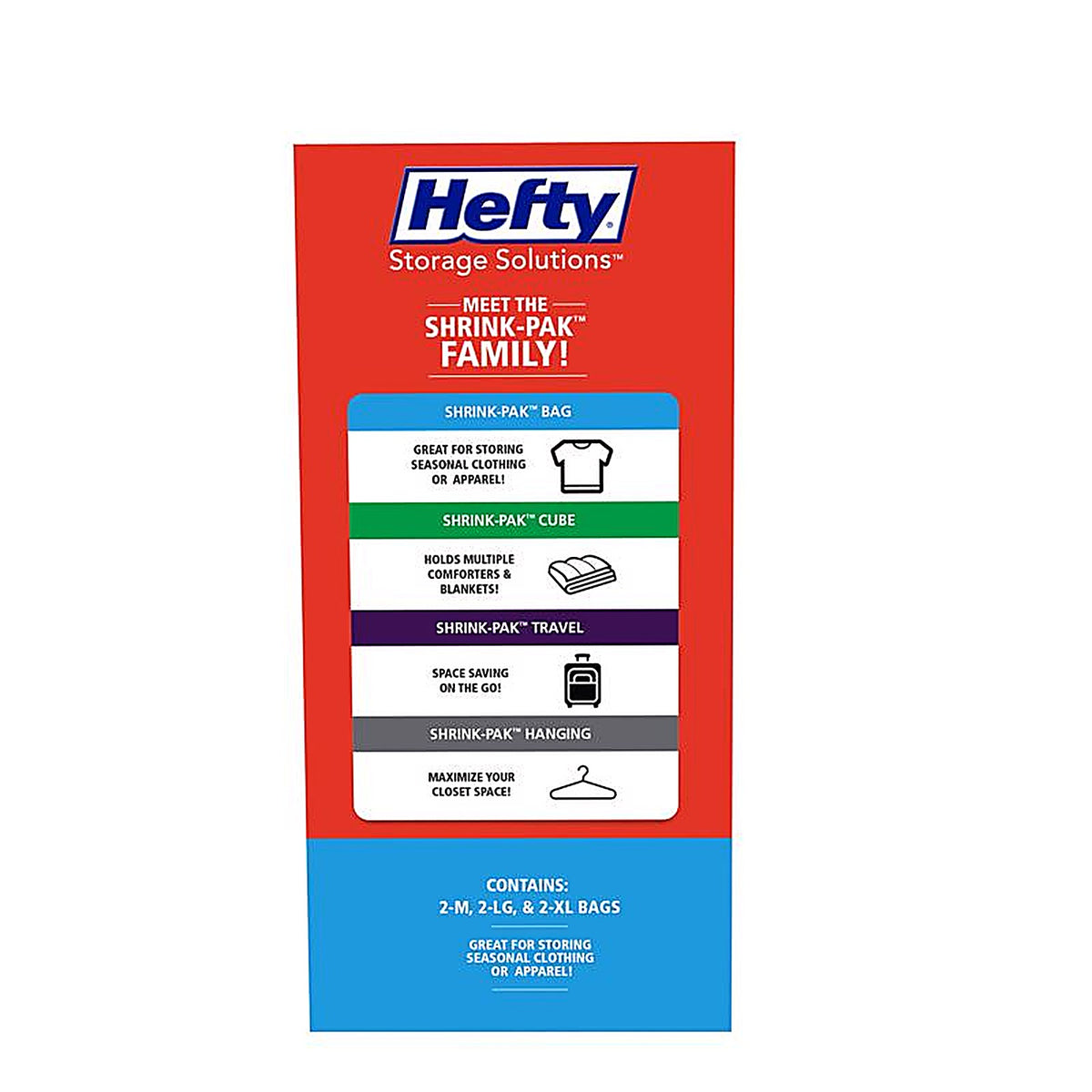 Hefty - HFT-7052463-2 - Shrink-Pak Clear Vaccum Storage Bag
