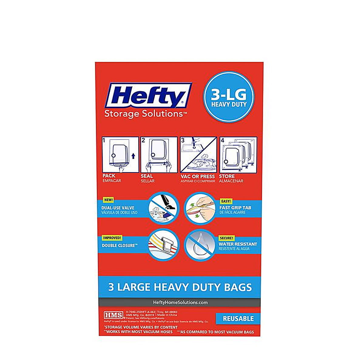 Hefty - HFT-7046463-2 - Shrink-Pak Clear Vaccum Storage Bag