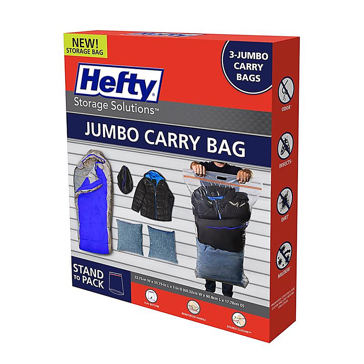 Hefty - HFTPDQ70894636 - Clear Jumbo Carrying Bag