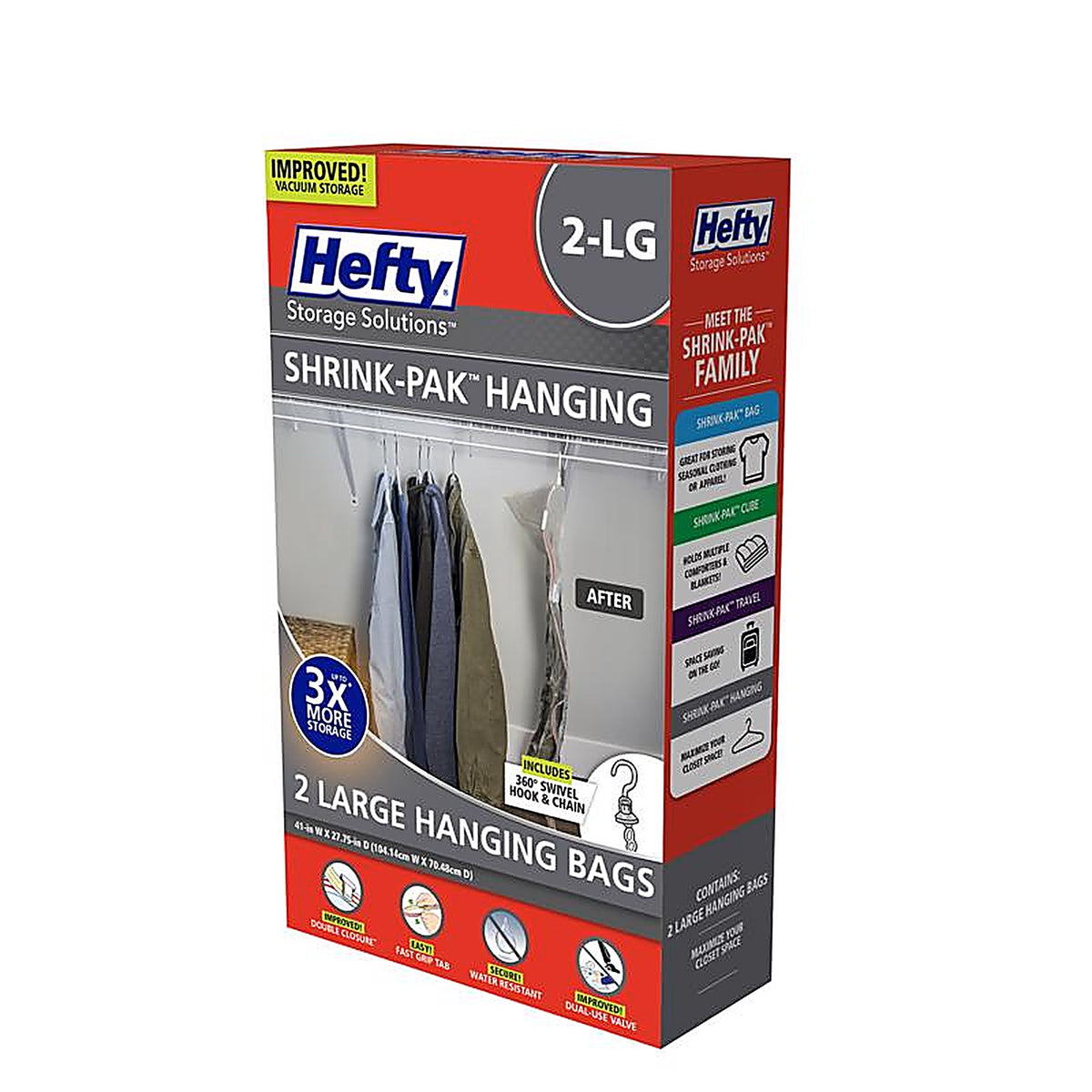 Hefty - HFTPDQ70834633 - Shrink-Pak Clear Vaccum Storage Bag