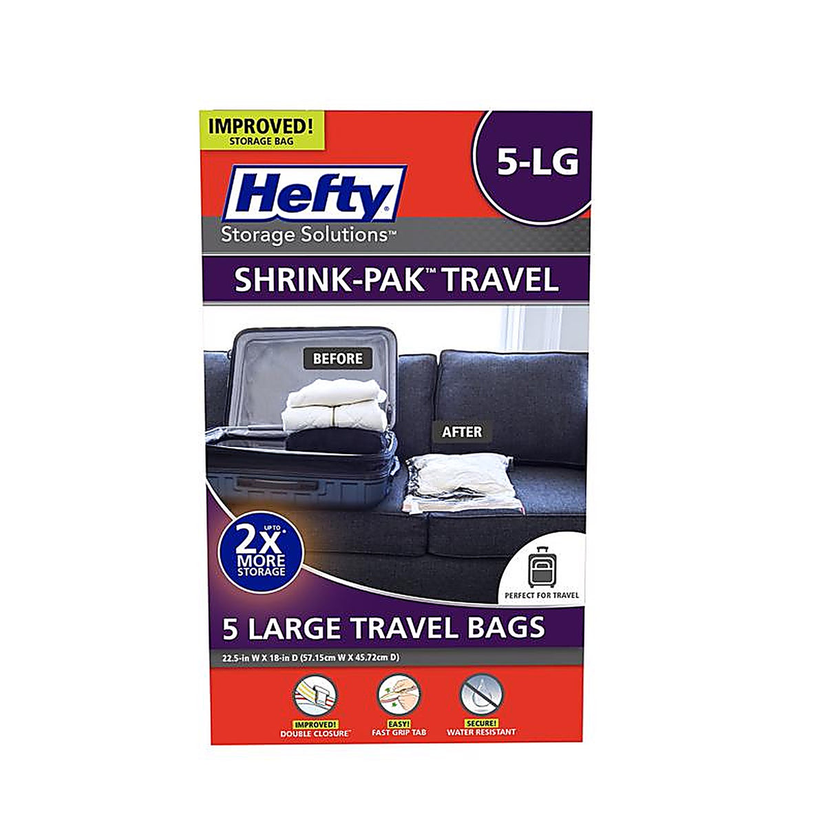 Hefty - HFTPDQ70454633 - Shrink-Pak Clear Storage Bag
