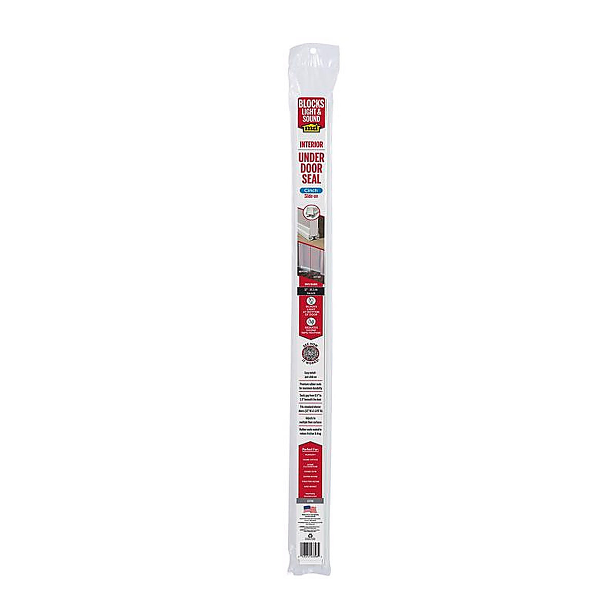 M-D - 43398 - Building Products Cinch White Vinyl Door Bottom for Doors 32 In. L X 1.38 In.