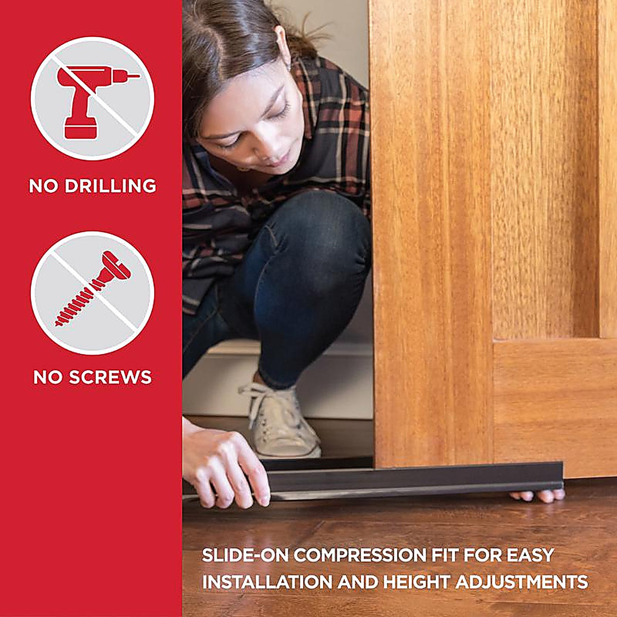 M-D - 43399 - Building Products Cinch Brown Vinyl Door Bottom for Doors 32 In. L X 1.38 In.