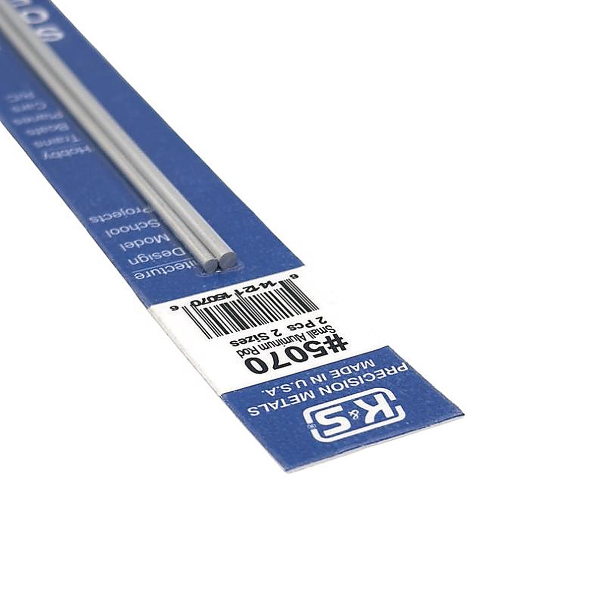 K&S - 5070 - 12 In. L X 3/32 and 1/8 In. D Aluminum Rod 2 Pack