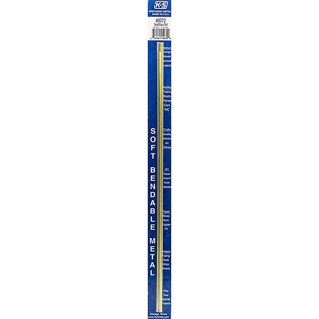 K&S - 5072 - 12 In. L Brass Rod 4 Pack