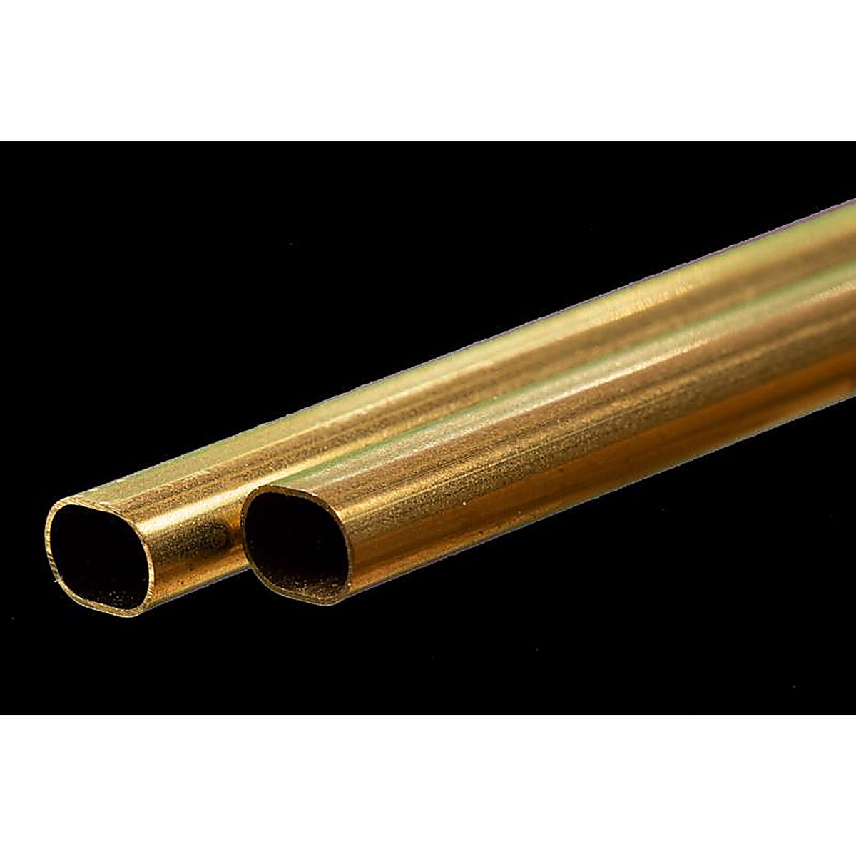 K&S - 5094 - .350 In. W X 12 In. L Oval Brass Tube 1 Pack