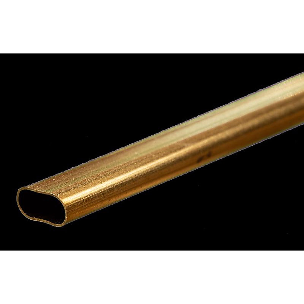 K&S - 5095 - 0.430 In. W X 12 In. L Oval Brass Tube 1 Pack