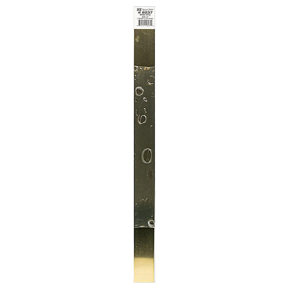K&S - 8237 - 0.03 In. X 1 In. W X 12 In. L Galvanized Brass Plain Metal Strip