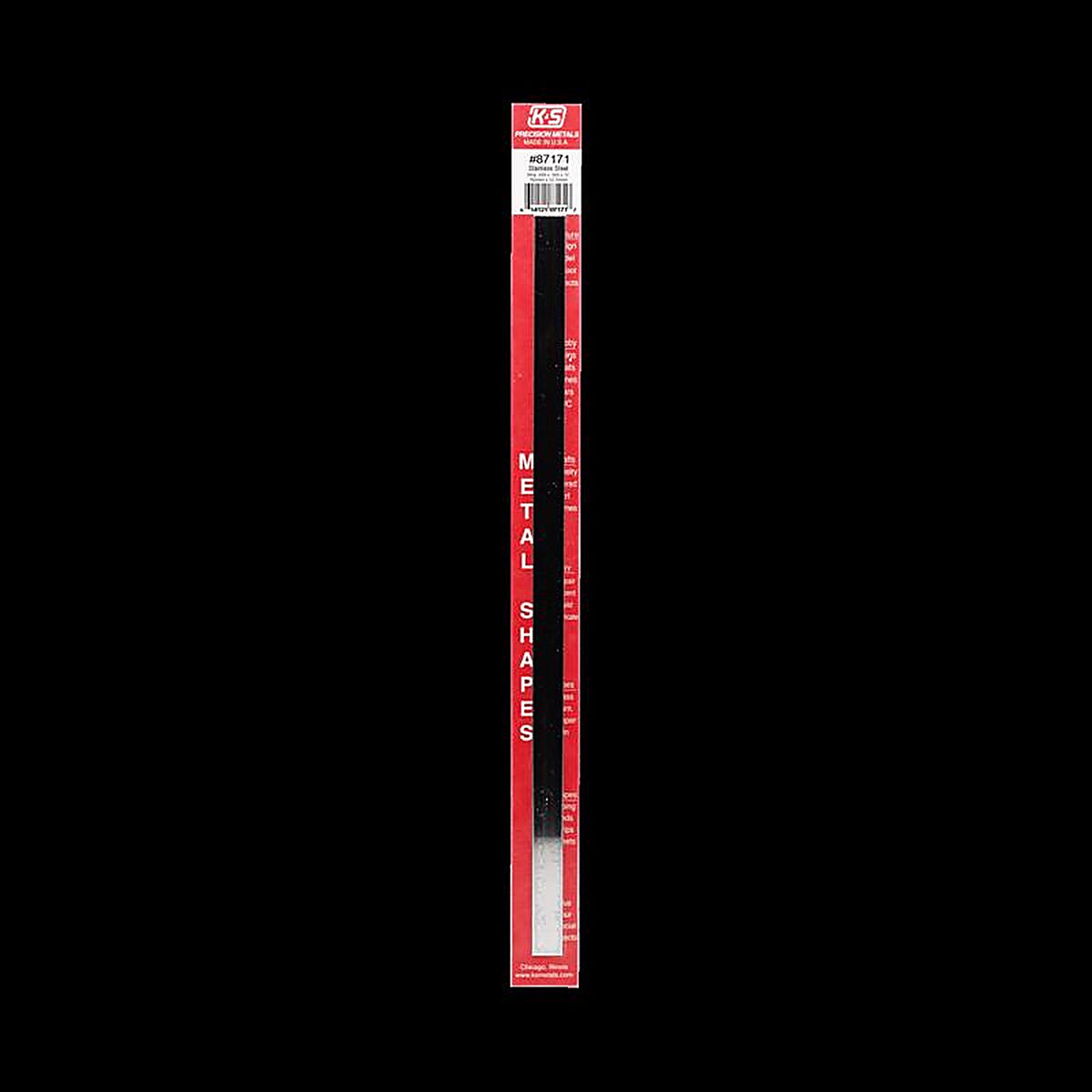 K&S - 87171 - 12 In. L X 0.5 In. W Mirror Stainless Steel Strip