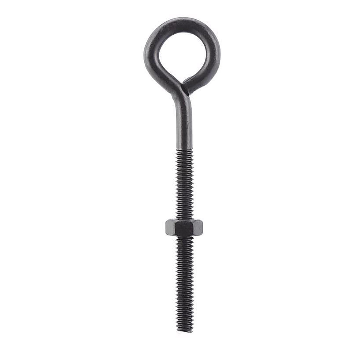 Wright - 02-3456-303 - 1/4 In. X 4 In. L Black Steel Eyebolt Nut Included