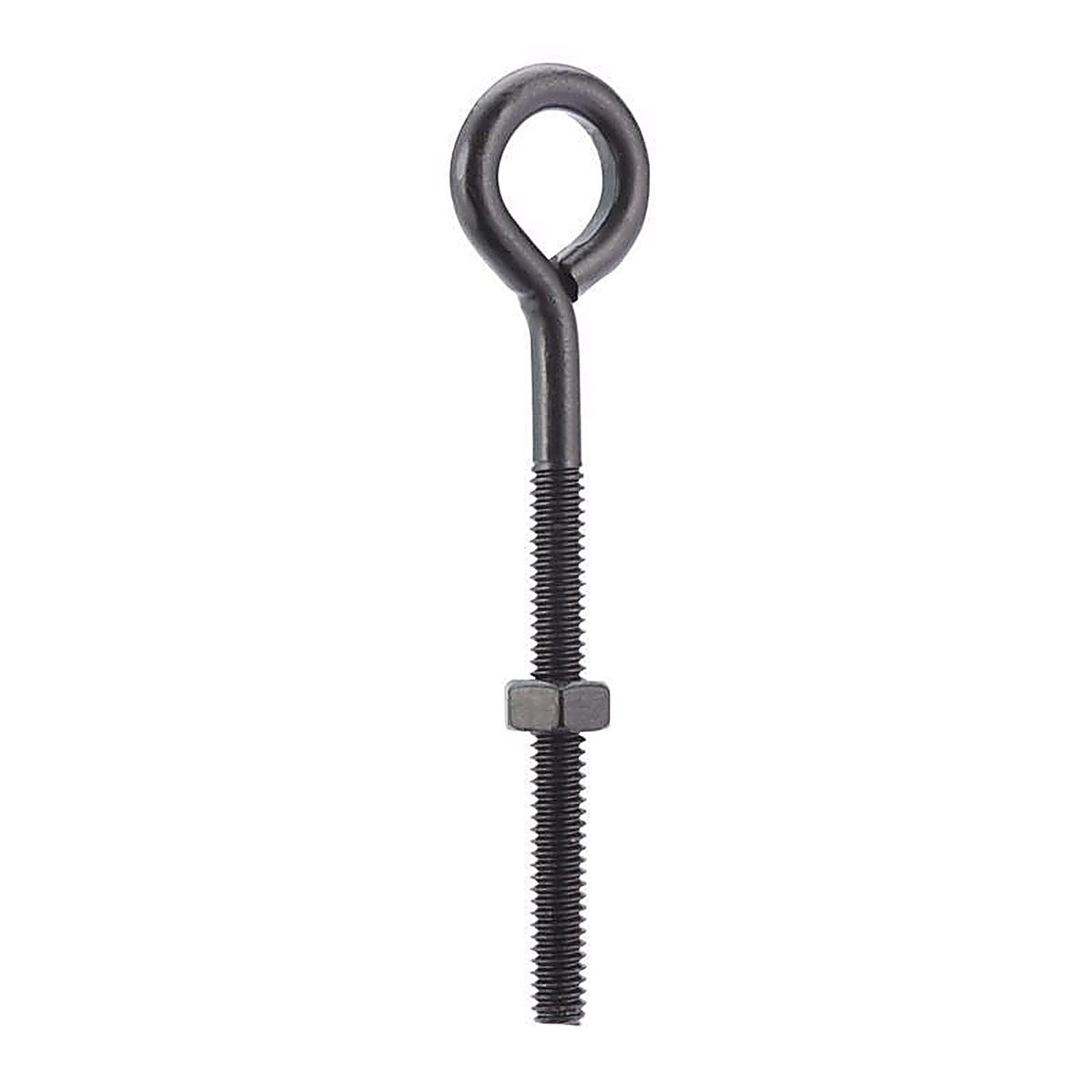 Wright - 02-3456-303 - 1/4 In. X 4 In. L Black Steel Eyebolt Nut Included
