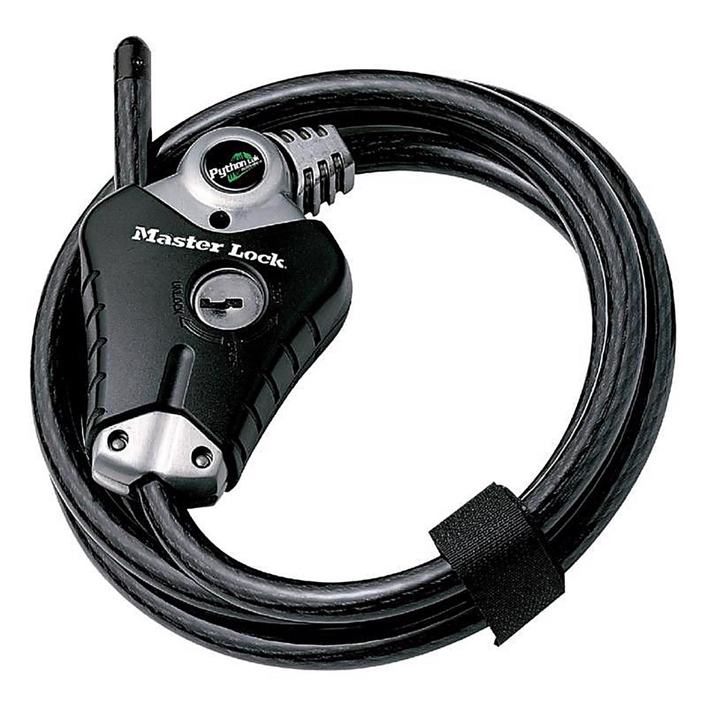 Master Lock - 8428KADPFCCSEN - Python 3/8 In. D X 72 In. L Vinyl Coated Steel Adjustable Locking Cable